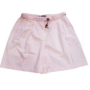 Karen Scott Pink Belted Shorts Size 18